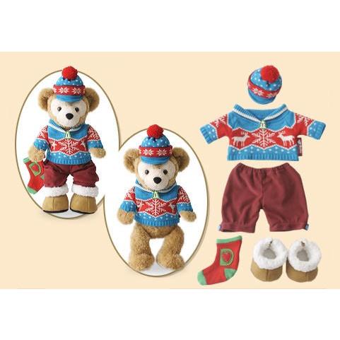 【ディズニーシーで完売】Duffy(ダッフィー)ぬいぐるみＳサイズ用♪クリスマス・スノーセーターコス...