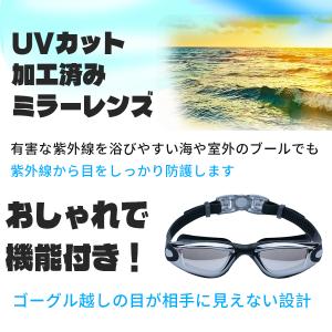 スイムゴーグル 水泳 大人用 くもり止め UV...の詳細画像1
