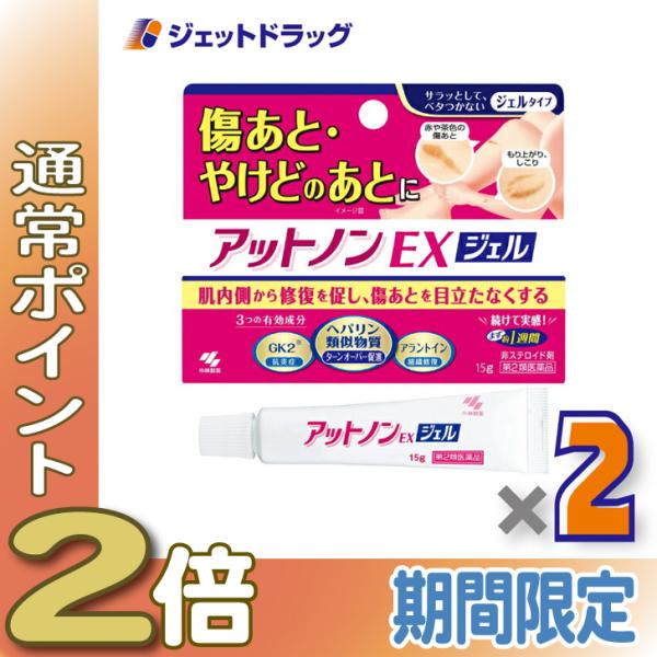 【第2類医薬品】アットノンEX ジェル 15g ×2個〔かぶれ 皮膚炎〕