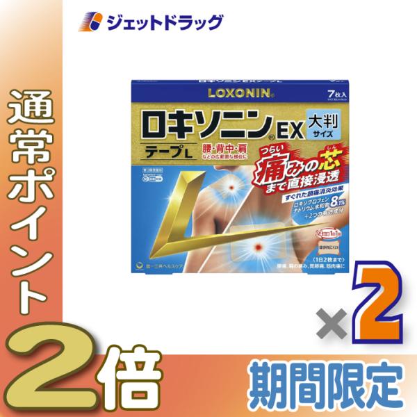 【第2類医薬品】ロキソニンEXテープL 7枚 ×2個 ※セルフメディケーション税制対象〔肩こり・腰痛...