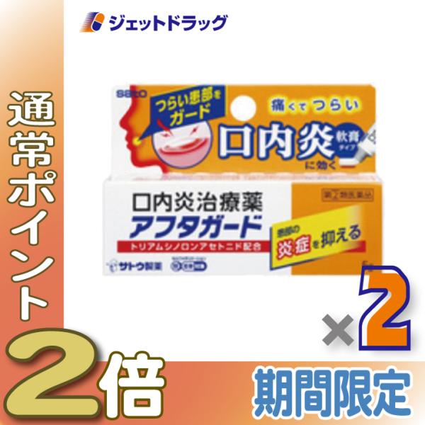 ≪1日はP2%≫【指定第2類医薬品】アフタガード 5g ×2個 ※セルフメディケーション税制対象〔口...