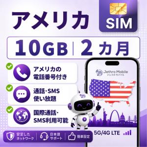 アメリカ ハワイ SIMカード 2カ月 データ無...の商品画像