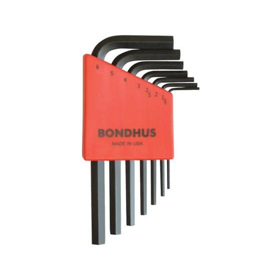【お取り寄せ】ボンダス 六角L-レンチ ショート セット7本組(1.5-6mm) HLX7MS 六角...