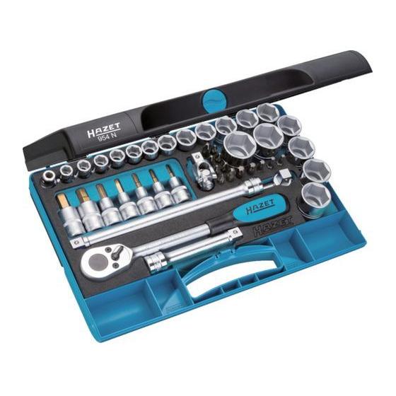 【お取り寄せ】HAZET ソケットレンチセット(差込角12.7mm) スマートケース入り 954N ...