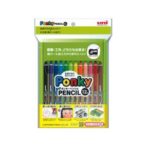 (未使用･未開封品)　三菱鉛筆 色鉛筆 ポンキーペンシル 12色 K800PK12CLT v1yptgt uni（三菱鉛筆） 三菱鉛筆 uni ポンキーペンシル 色鉛筆 12色 クレヨン