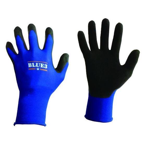 【お取り寄せ】富士手袋 ブルースリー天然ゴム手袋18G 9320-M 背抜き手袋 軍手 作業用手袋