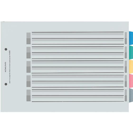 コクヨ カラー仕切カード(PP・ファイル用) A4ヨコ 5山 2穴 1組 ラミネート ＰＰ製 ２穴タ...