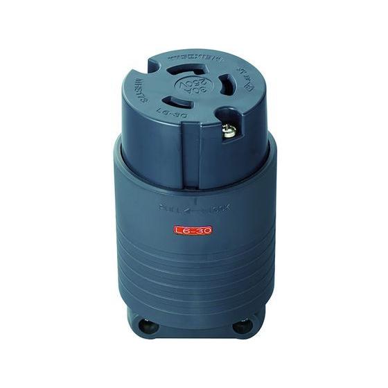 【お取り寄せ】明工 接地2P30A引掛コネクターボデー(L6-30)30A.250V(黒) MH81...