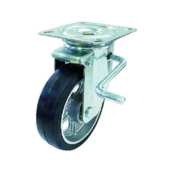 【お取り寄せ】ユーエイ 産業用キャスター自在車ストッパー付 150径アルミホイルゴム車輪 PMS-1...