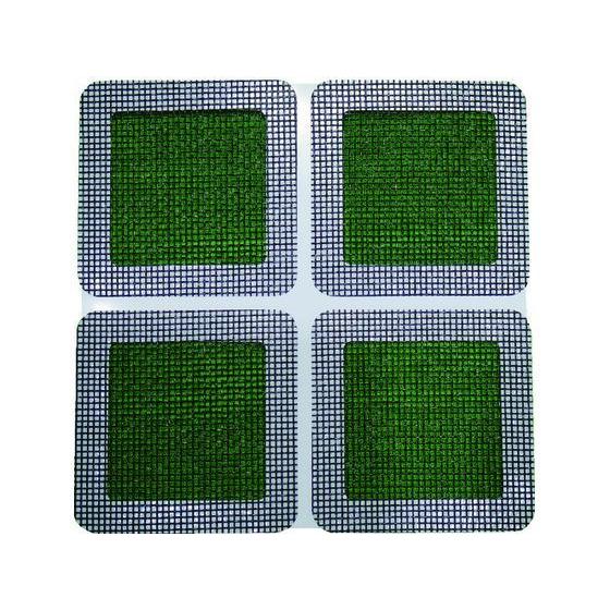 【お取り寄せ】IWATANI 創進 網戸補修シート 黒 正方形小 8枚 SAH-8STB 建築金物 ...