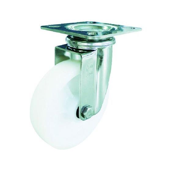 【お取り寄せ】ユーエイ ステンレスキャスター自在車 100径ナイロン車輪 SUS-NJ-100 キャ...