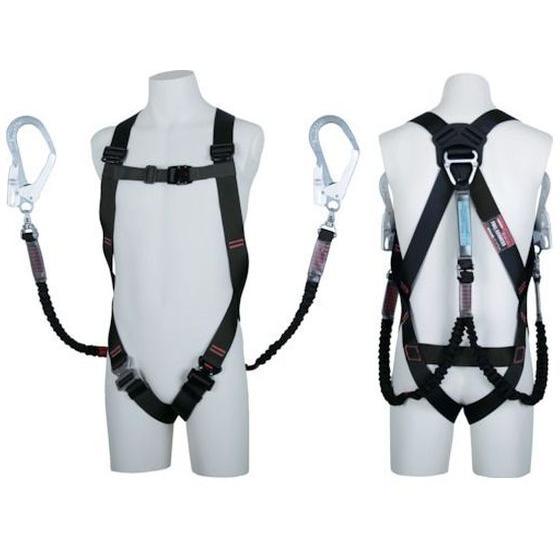 【お取り寄せ】ツヨロン ライトハーネス ツインノビロン 黒 Lサイズ 墜落制止用器具 安全保護具 作...