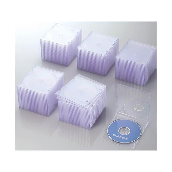 エレコム Blu-ray DVD CDスリムケース クリア 100枚 ＣＤ ＤＶＤ用プラスチックケー...