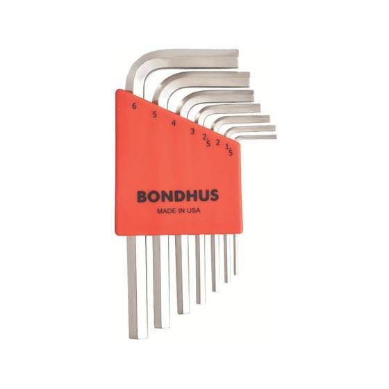 【お取り寄せ】ボンダス 六角L-レンチ ショート メッキ セット7本組(1.5-6mm) HLX7M...