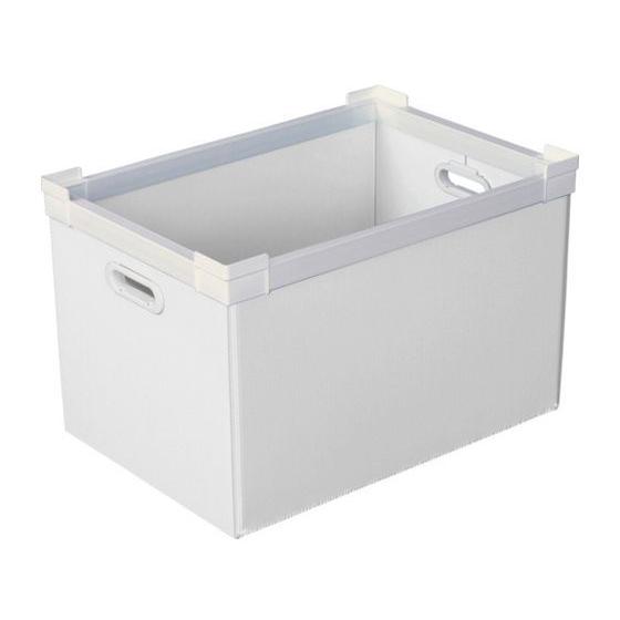 【お取り寄せ】KUNIMORI プラダン NSコンテナ 50L(SWコーナー)ホワイト ボックスコン...