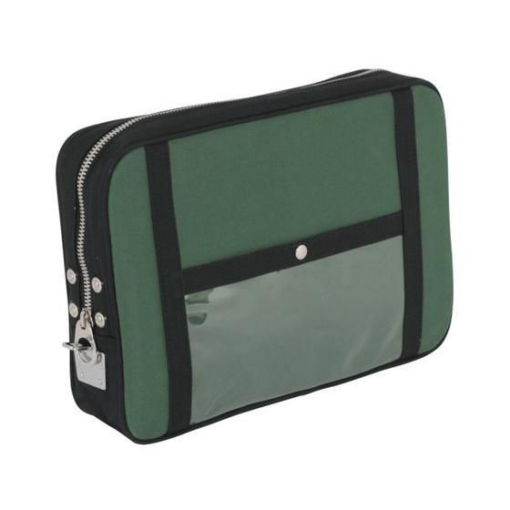 【お取り寄せ】SANEI 帆布メール用ポーチ(LL)馬蹄錠金具付 モスグリーン PLL-U-07 ツ...