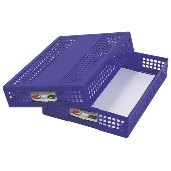 セキセイ シストレー決済箱 青 STX-70 ボックストレー デスクトップ収納 デスク周り 文具