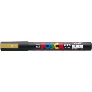 三菱鉛筆 ポスカ 細字 金 PC3M.25 金 ゴールド系 ポスカ 水性ペン 水性マーカー