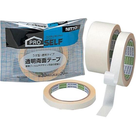 【お取り寄せ】ニトムズ 透明両面10×20 NO.539R J0810 透明両面テープ 両面テープ ...