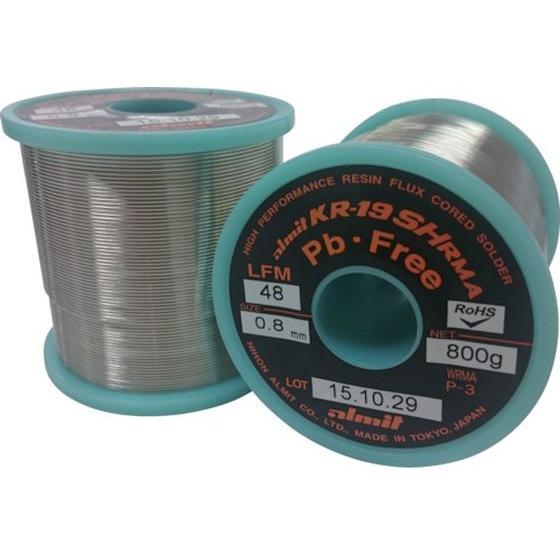 【お取り寄せ】アルミット 鉛フリーやに入りはんだ KR-19 SH RMA LFM48 0.5mm ...