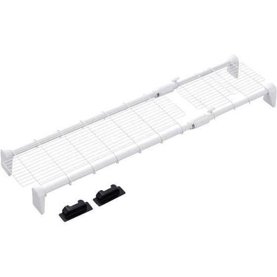 【お取り寄せ】アイリスオーヤマ 超強力伸縮メッシュ棚 ホワイト H-J-M75R 浴室 洗面所 日用...