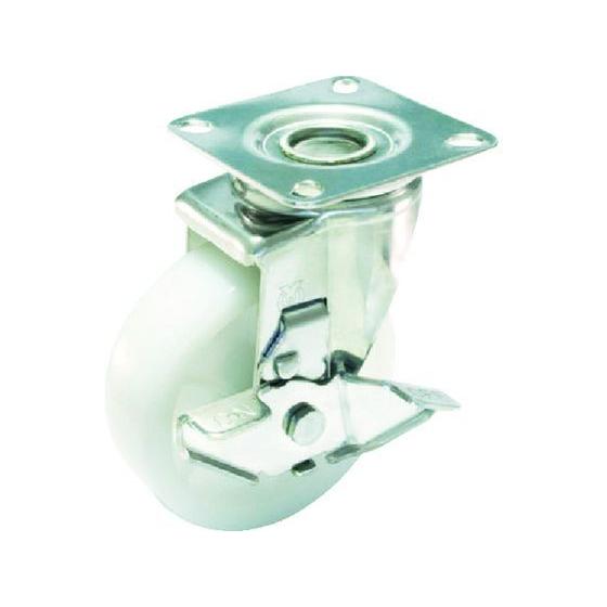 【お取り寄せ】ユーエイ ステンレスキャスターシングルS付自在車 100径ナイロン車 SUS-NJ-1...