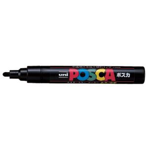 三菱鉛筆 ポスカ 中字 黒 PC5M.24 黒 ブラック系 ポスカ 水性ペン 水性マーカー