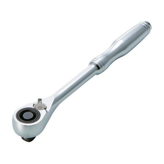 【お取り寄せ】TRUSCO ラチェットハンドル 差込角9.5 全長190mm TSRH3-B ソケッ...