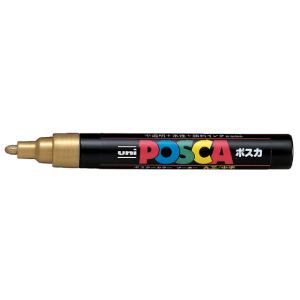 三菱鉛筆 ポスカ 中字 金 PC5M.25 金 ...の商品画像