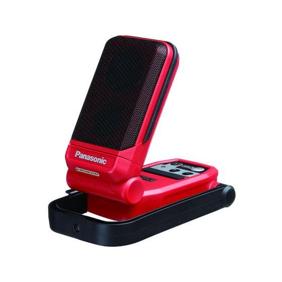 【お取り寄せ】Panasonic 工事用 充電ワイヤレススピーカー USB端子付き 赤 ラジオ オー...
