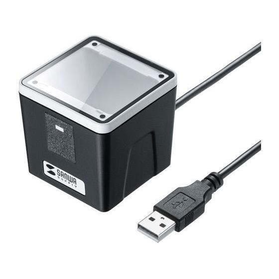 【お取り寄せ】サンワサプライ 2次元バーコードリーダー 卓上タイプ BCR-2D7 カードリーダー ...