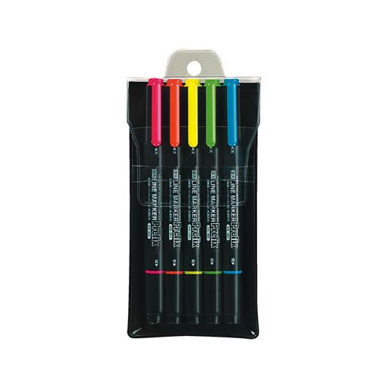 コクヨ 蛍光OAマーカープリフィクスツイン 5色セット PM-L202-5S 多色セット 蛍光ペン ...