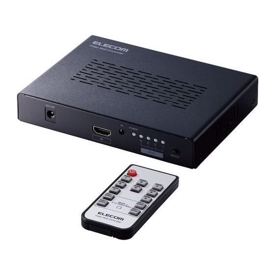 【お取り寄せ】エレコム ビデオウォールコントローラー HDMI分配器 4画面 4K 切替機 分配器 ...