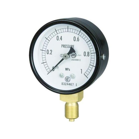 【お取り寄せ】長野 普通形圧力計 A枠立型 Φ60最小目盛0.002 AA10-121-0.1MP ...