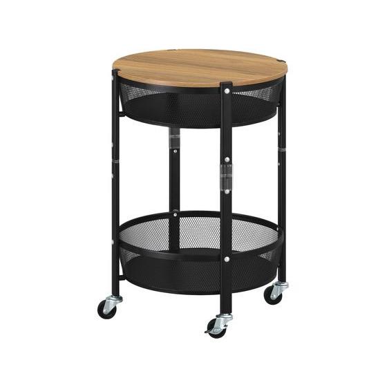 アイリスオーヤマ マルチワゴン 丸型2段 ブラック MUW-R2 キッチンワゴン キッチン収納 収納...