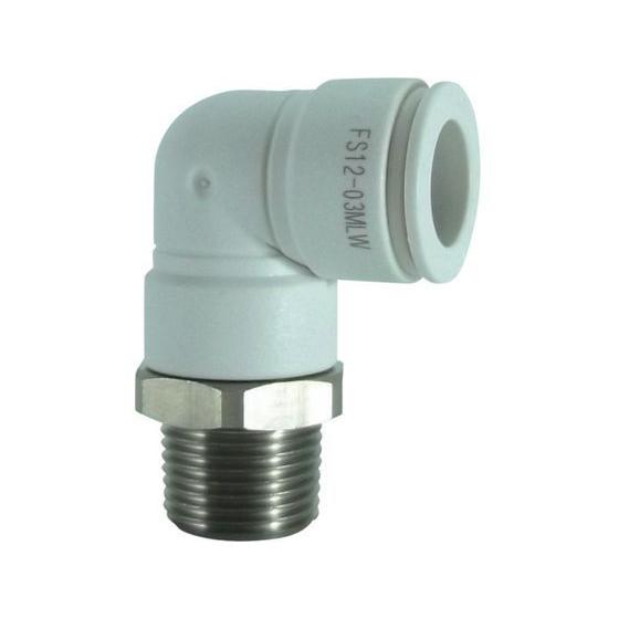 【お取り寄せ】チヨダ ファイブSUSメイルエルボ 白 12mm・R3／8 FS12-03MLW 汎用...