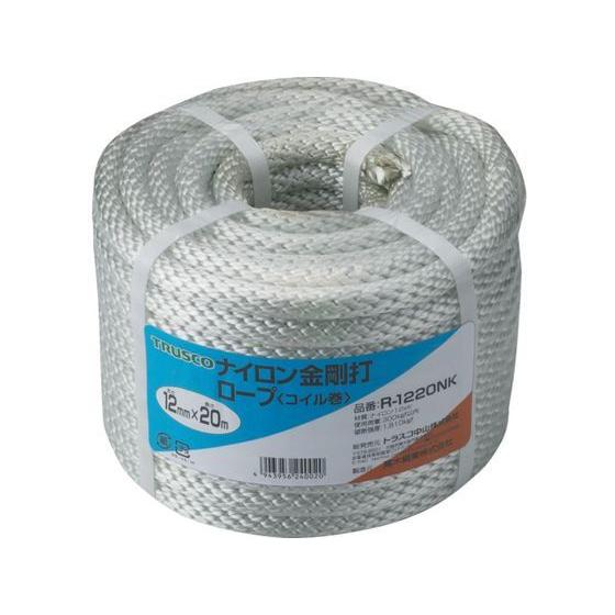 【お取り寄せ】TRUSCO ナイロンロープ 金剛打 線径12mm×20m R-1220NK ナイロン...