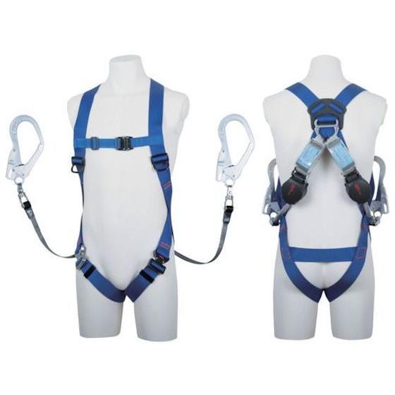 【お取り寄せ】ツヨロン ライトハーネス ツインワン・ハンドリトラ 青 Mサイズ 墜落制止用器具 安全...