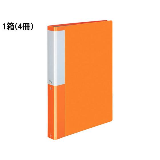 コクヨ クリヤーブック POSITY 固定式A4 60ポケット オレンジ 4冊 Ａ４ 固定式クリヤー...