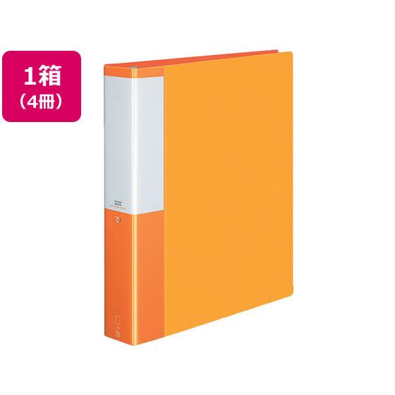 コクヨ クリヤーブック POSITY差替式A4 30穴背幅53 オレンジ4冊 Ａ４ 差替式クリヤーフ...