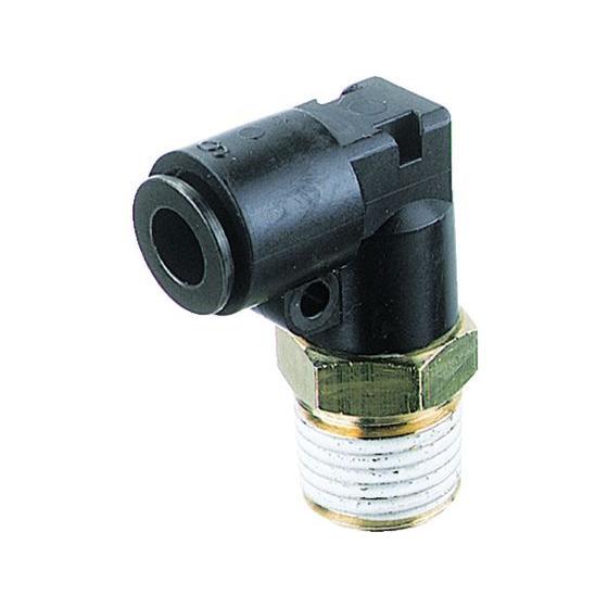 【お取り寄せ】チヨダ フジメイルエルボ(樹脂) 6mm・R1／8 6R-01ML 汎用管継手 コンプ...