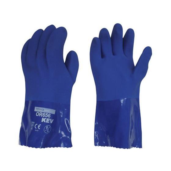 【お取り寄せ】ビニスター 耐切創手袋 耐油ビニスターKEV 9／L OR656-1P-9 アラミド ...