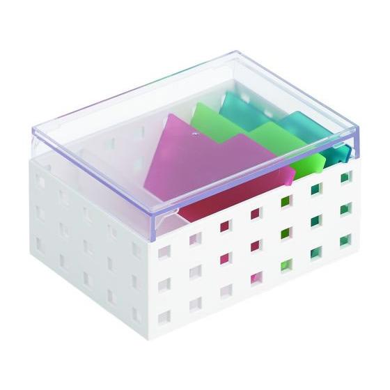 ライクイット COBACO カードケース(S) ホワイト ミックス 名刺整理箱 デスクトップ収納 デ...