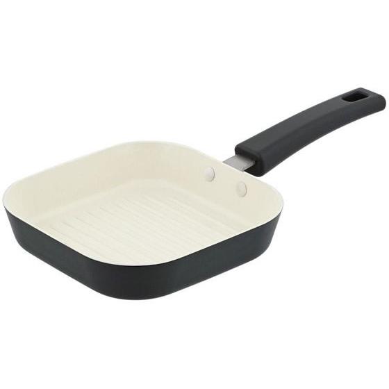 【お取り寄せ】LIV PLUS グリルパン 14.5cm ガス火専用 角形 マットグレー キッチン雑...