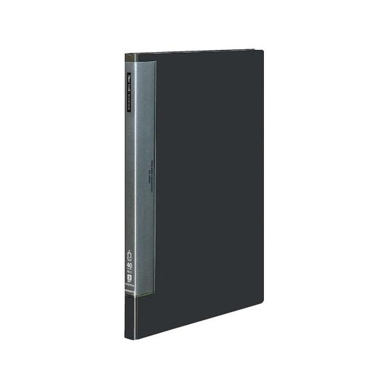 コクヨ クリヤーブック ウェーブカット固定式A3タテ 40ポケット ダークグレー 固定式クリヤーファ...