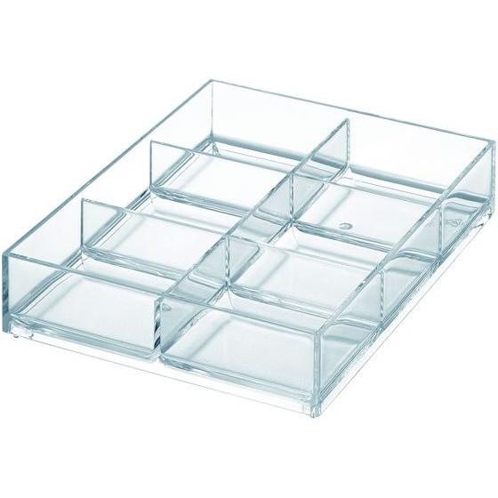 【お取り寄せ】ライクイット COBACO ストレージトレー(S)6分割 クリア ボックストレー デス...
