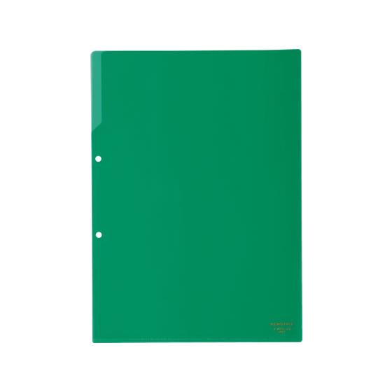 コクヨ カラークリヤーホルダー A4タテ 2穴 緑 5枚 フ-750G クリアホルダータイプポケット...