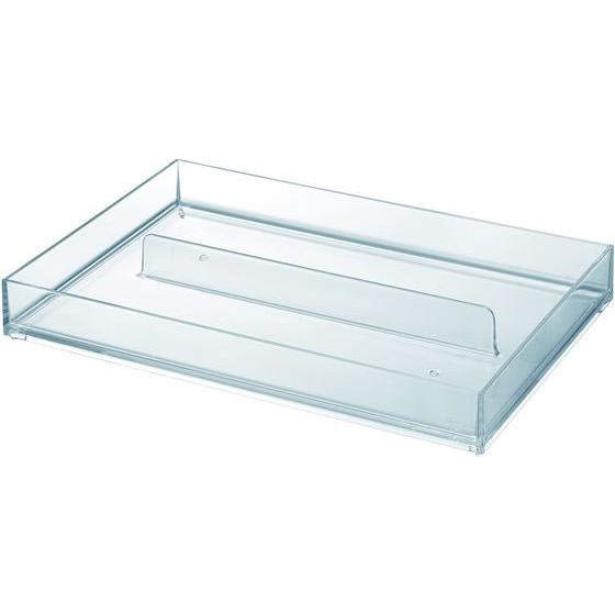 【お取り寄せ】ライクイット COBACO ストレージトレー(L)2分割 クリア ボックストレー デス...