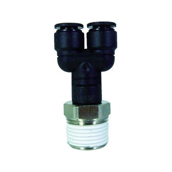 【お取り寄せ】チヨダ ファイブメイルブランチワイ 6mm・R3／8 F6-03MY 汎用管継手 コン...