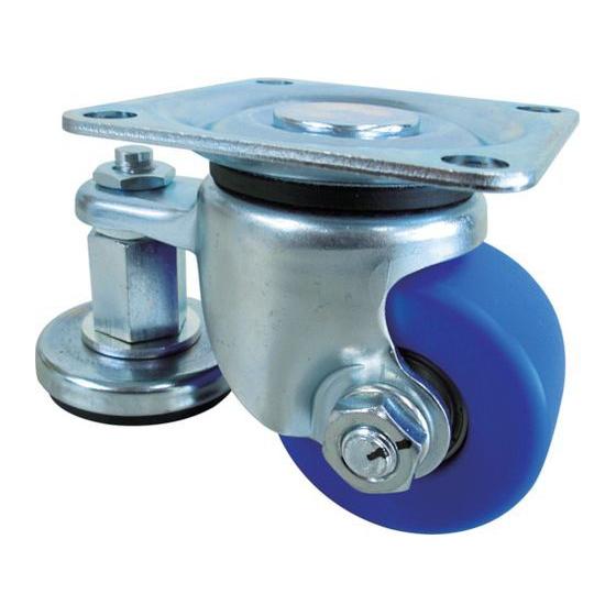 【お取り寄せ】ユーエイ 重荷重用アジャスターフット付キャスター自在車75径MCナイロン車輪 HG-7...